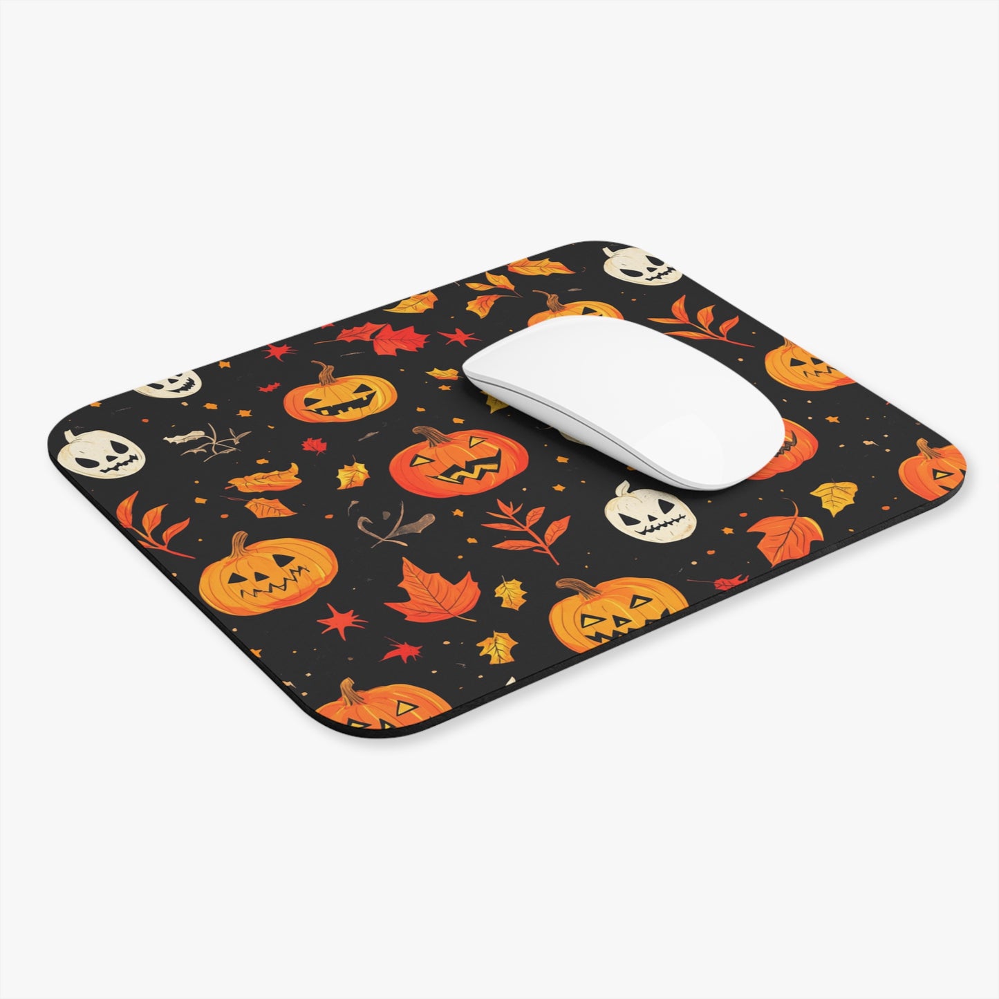 Halloween Pumpkin Mouse Pad, Cute Desk Accessories, Office Decor, Gift for Gamers, Fall Season Office Supplies