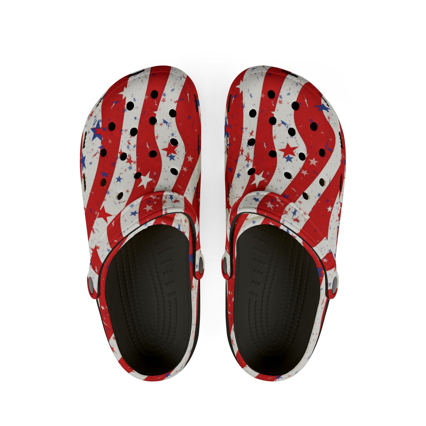 Patriotic EVA Foam Clogs, Comfortable Summer Footwear, Ideal for Independence Day, Casual Wear, Garden, Beach, BBQs