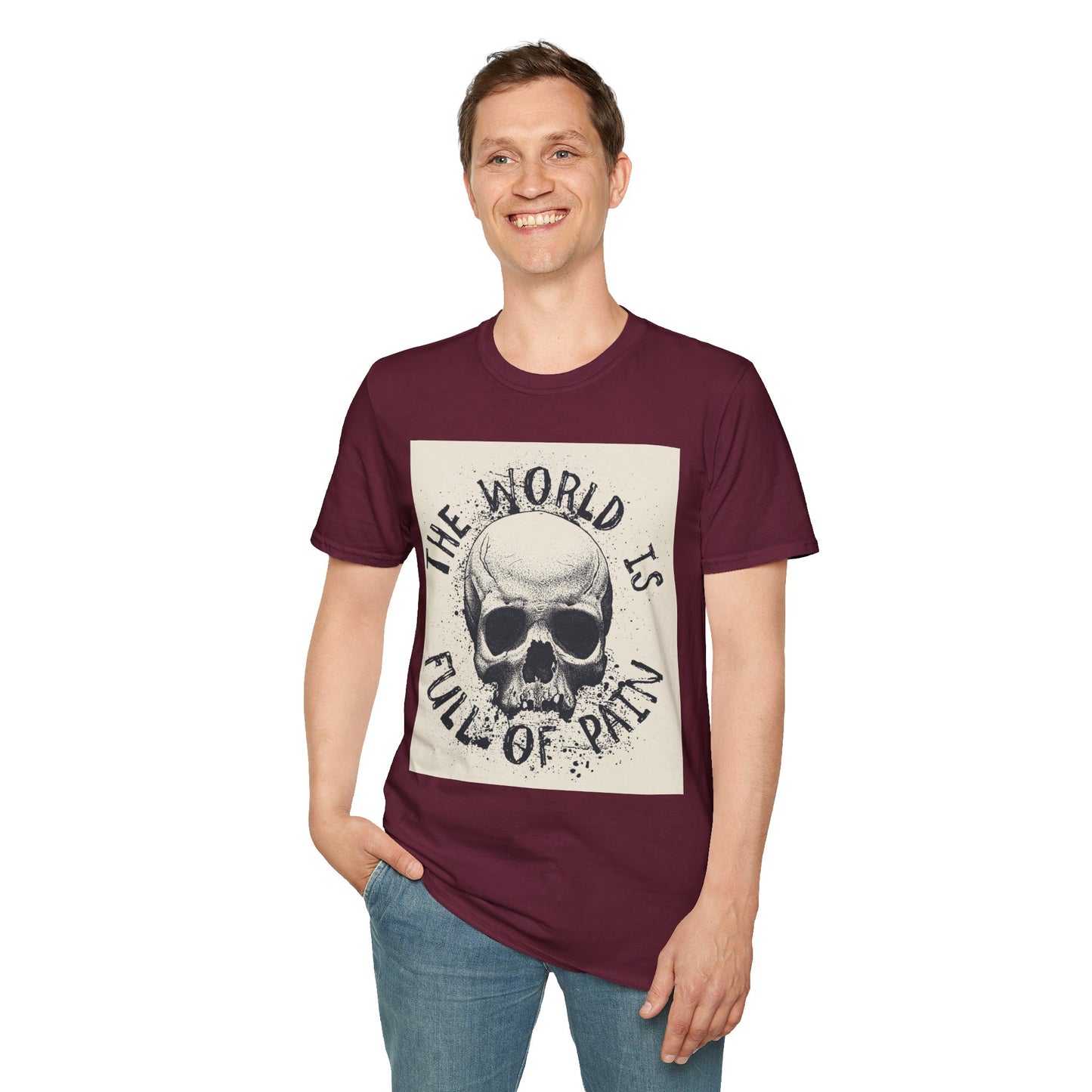 Skull Graphic Unisex T-Shirt - Edgy Casual Wear for Comfort & Style, Grunge Fashion, Gift for Him/Her, Halloween Outfit, Alternative Apparel