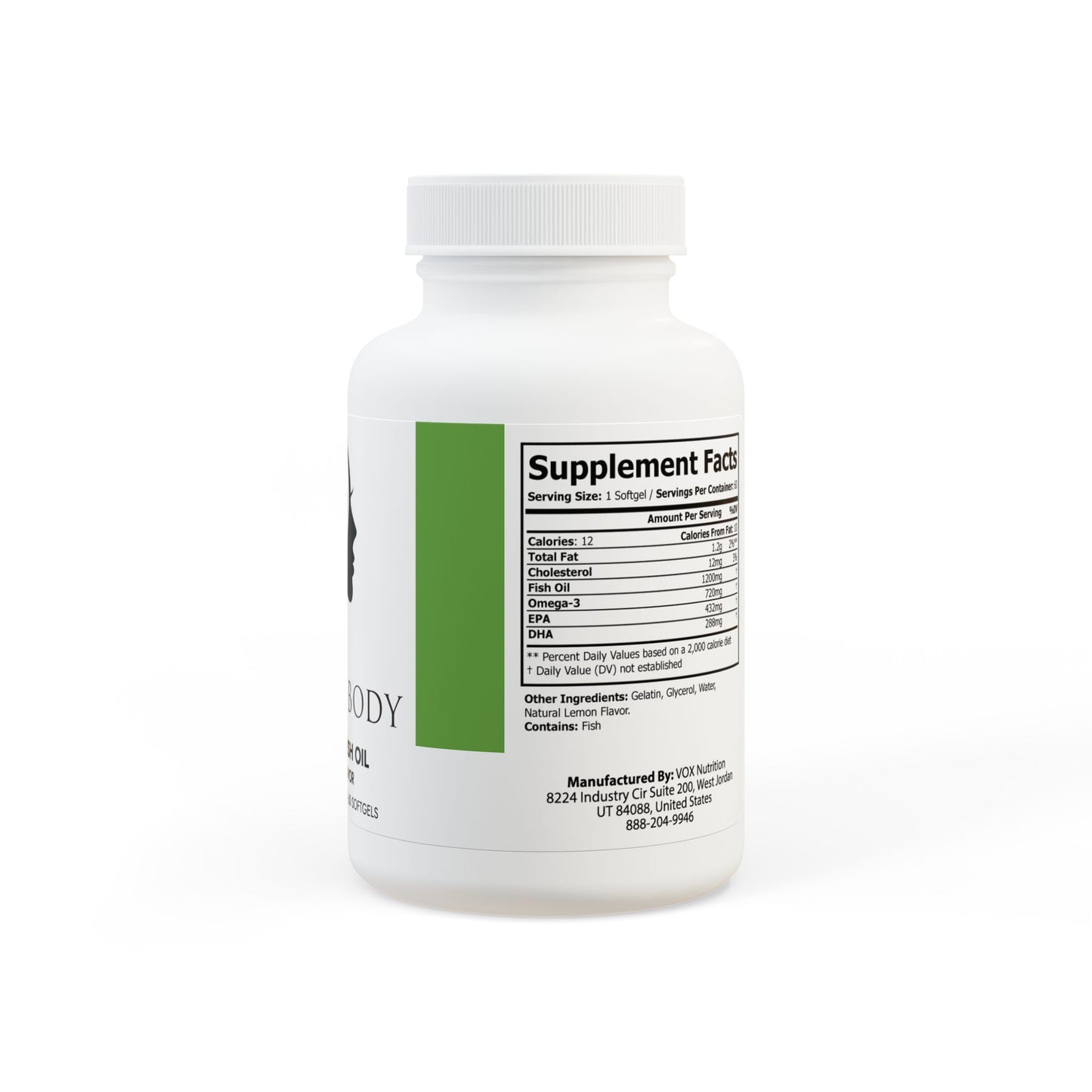 Omega 3 Fish Oil Supplement (60 Softgels)
