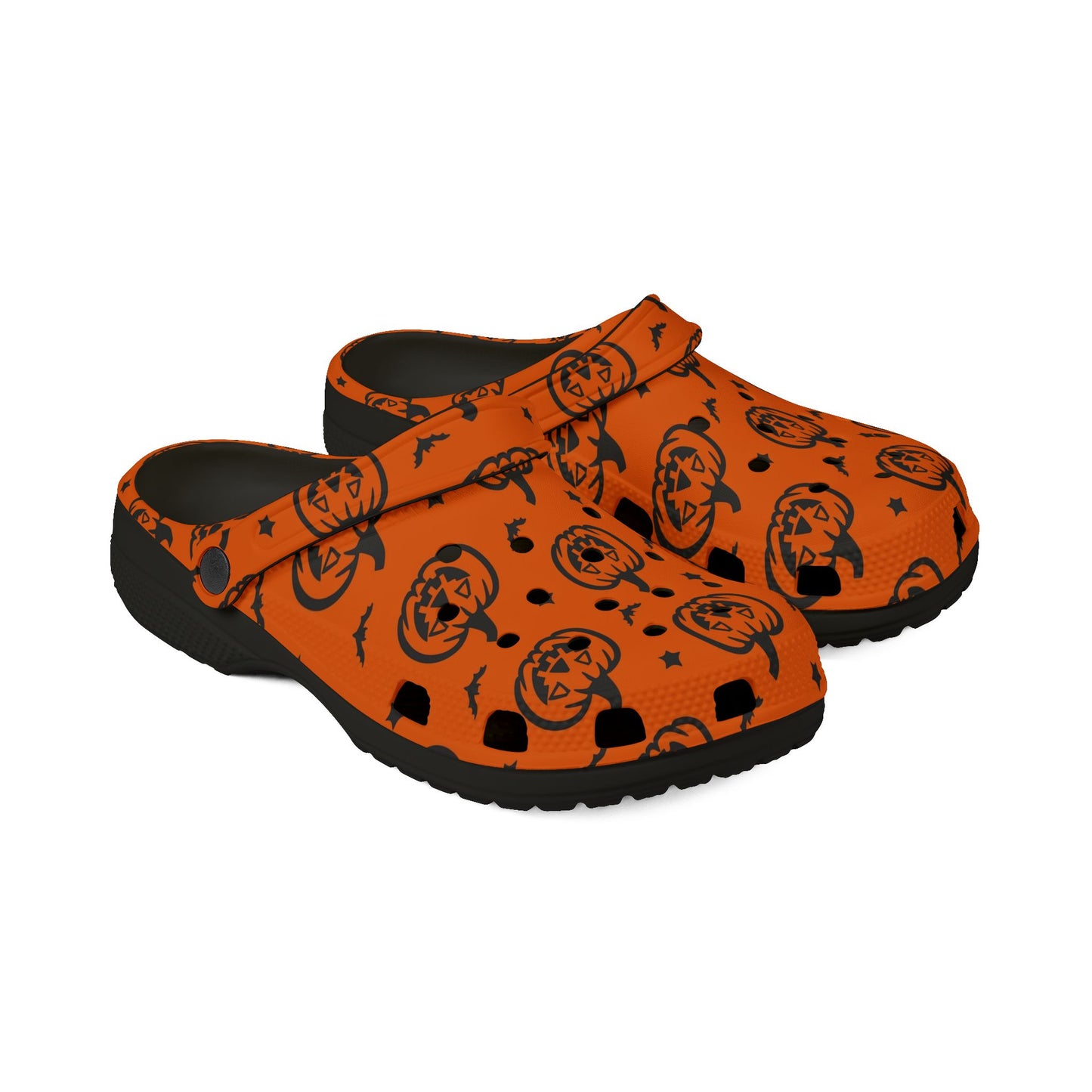 Pumpkin Pattern EVA Foam Clogs | Fun Halloween Footwear, Comfortable House Shoes, Festive Garden Shoes, Unique Gifting Idea