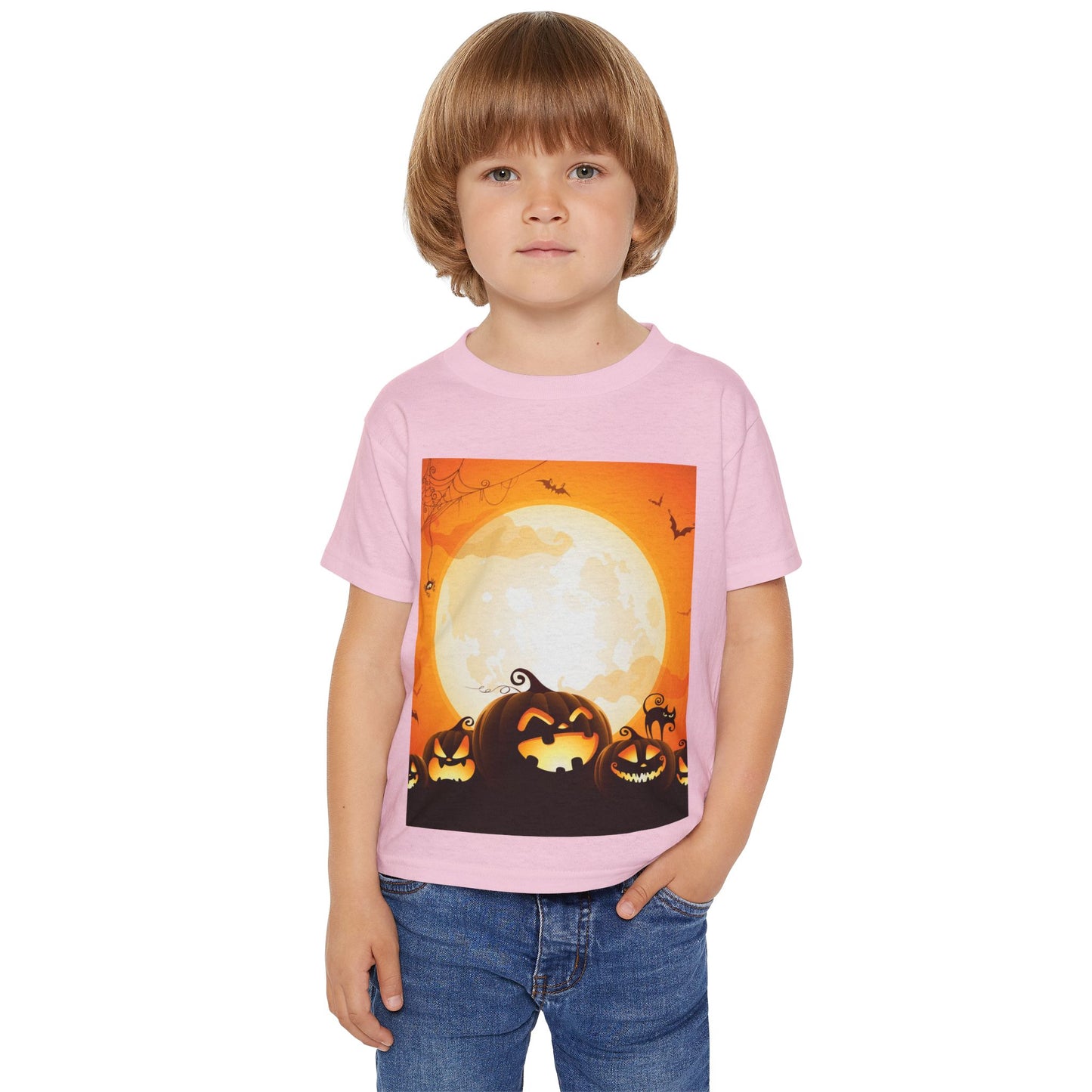 Halloween Pumpkin Toddler T-shirt | Cute Trick or Treat Shirt | Kids Halloween Costume Top | Fall Outfit | Spooky Celebration Tee