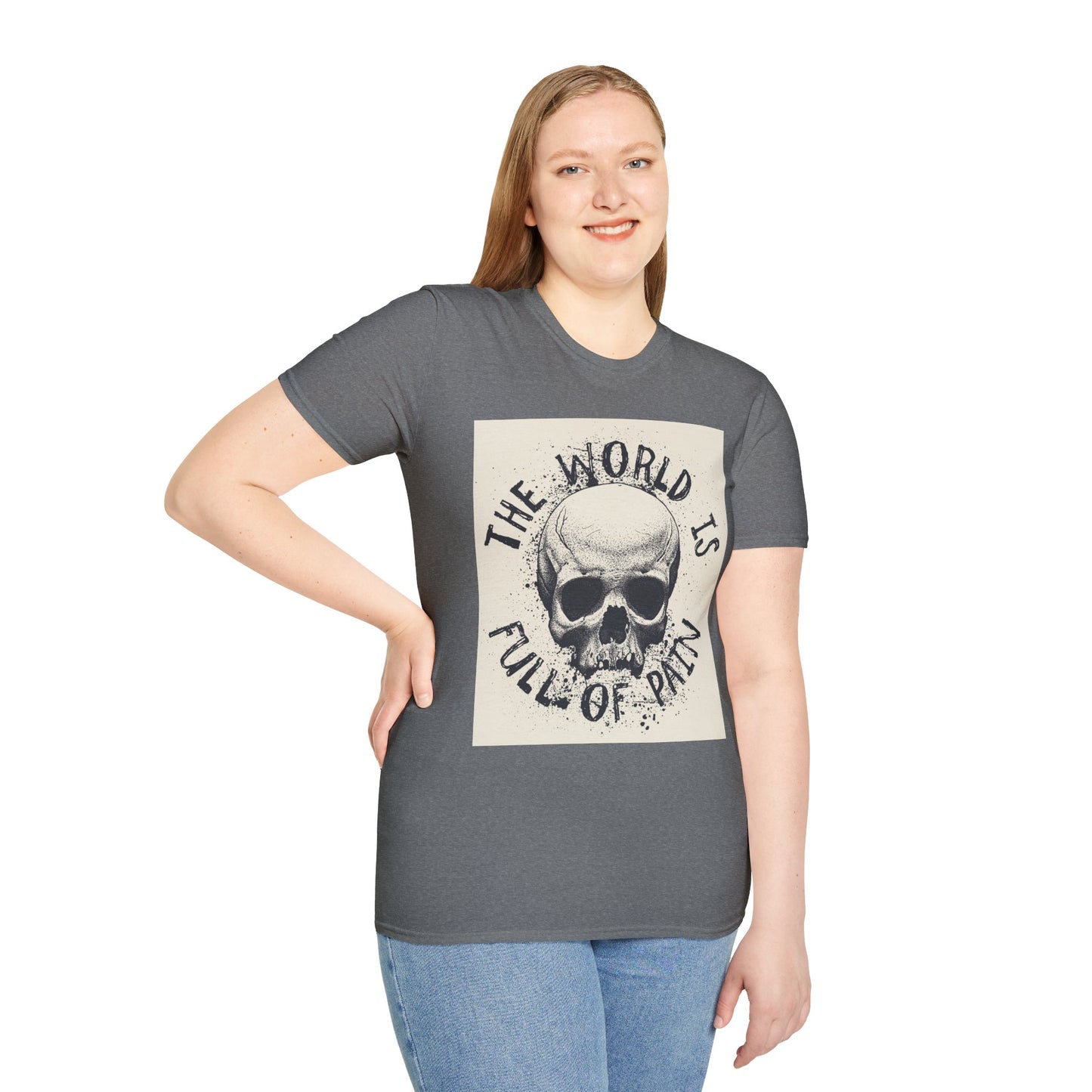 Skull Graphic Unisex T-Shirt - Edgy Casual Wear for Comfort & Style, Grunge Fashion, Gift for Him/Her, Halloween Outfit, Alternative Apparel