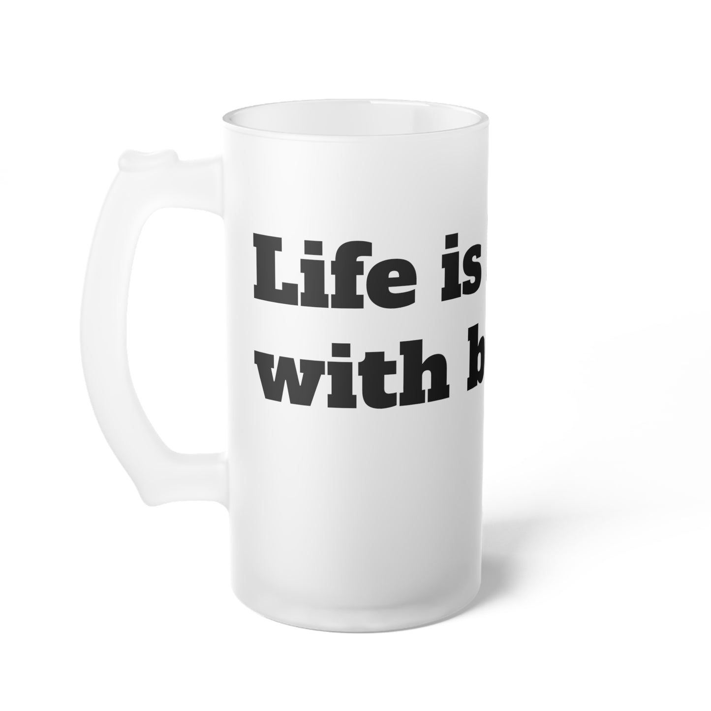 Frosted Glass Beer Mug - Perfect Gift for Beer Lovers, Funny Drinkware, Party Accessory, Unique Home Bar Decor, Father's Day Gift