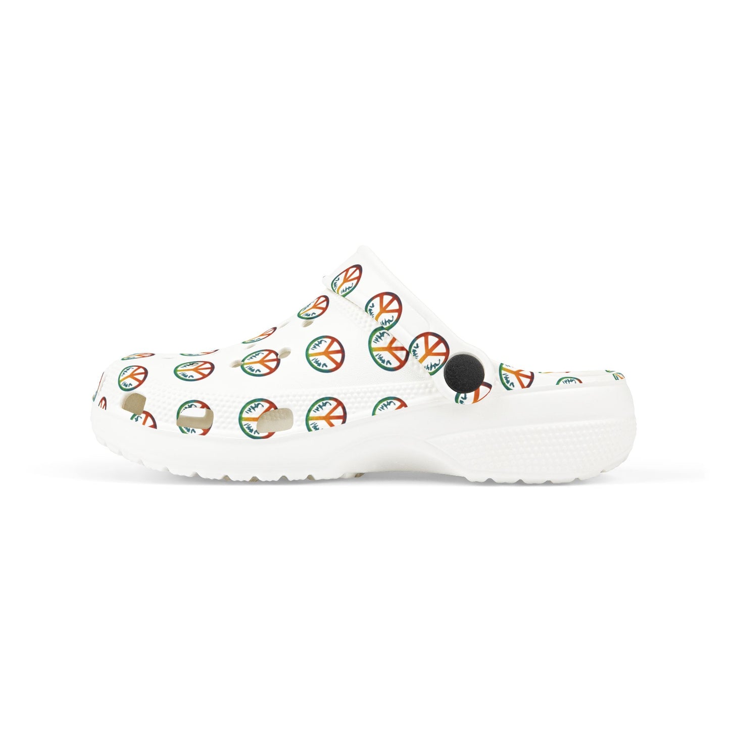Kid's Peace Print EVA Foam Clogs, Fun Summer Footwear, Kids' Garden Shoes, Playtime Slip-Ons, Ideal for Beach and Pool