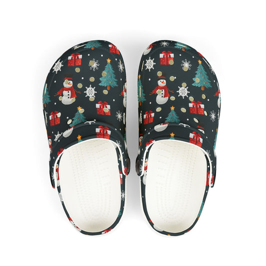 Festive Kid's Clogs with Christmas Design - Perfect for Holiday Cheer, Playtime, Parties, Home Use, Family Gatherings