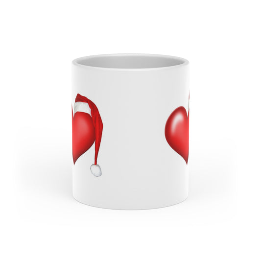 Festive Heart-Shaped Mug for Christmas Cheer