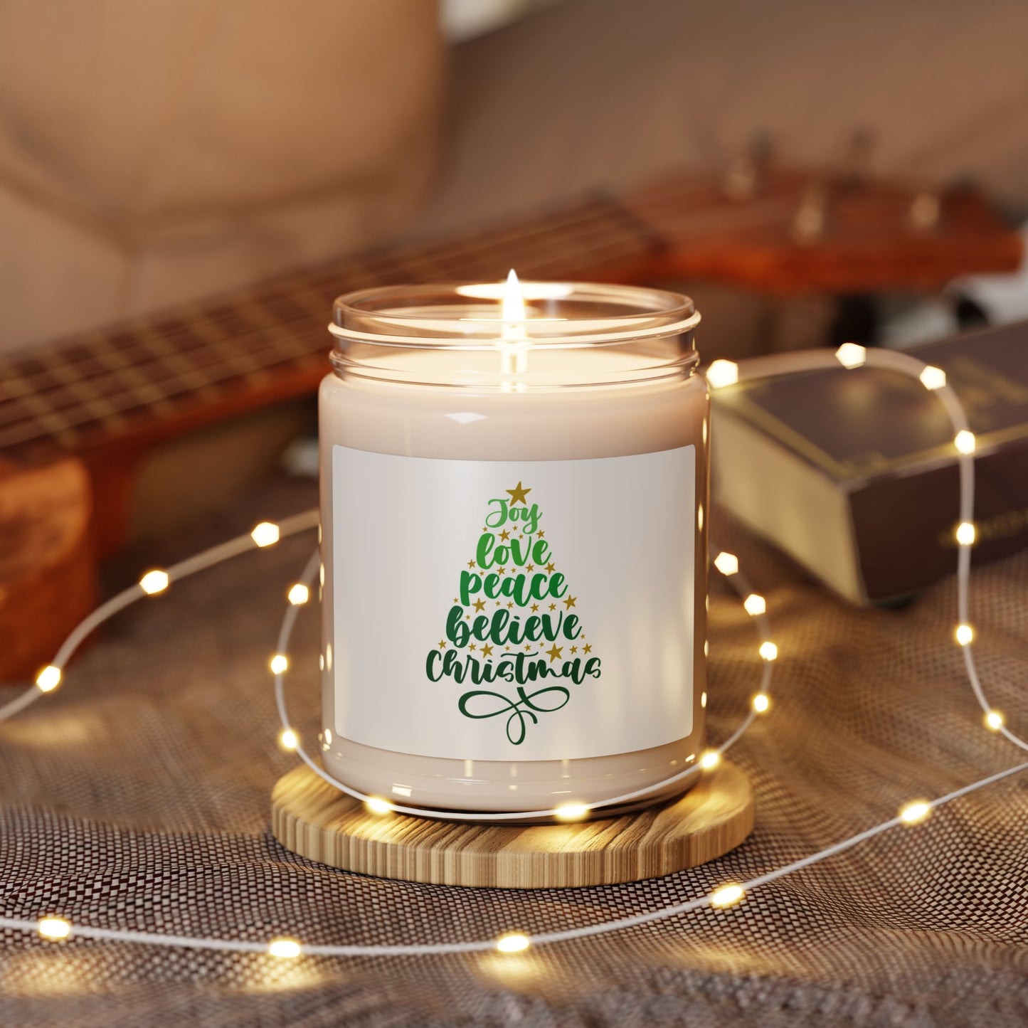 Christmas Scented Soy Candle - Joy Love Peace Believe