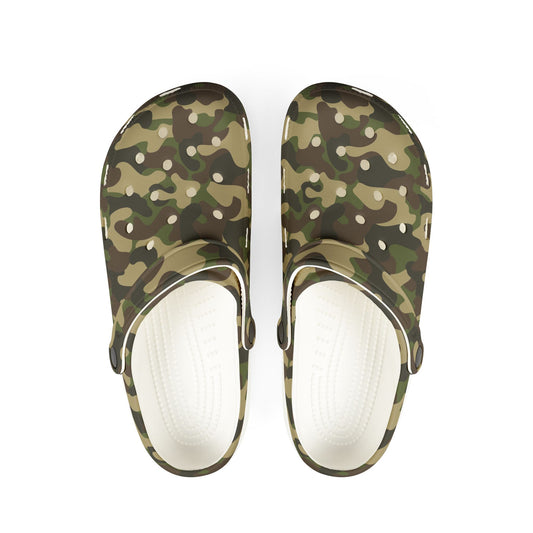 Camo EVA Foam Slip-On Shoes, Lightweight Clogs for Garden, Casual Wear, Summer Outings, Comfortable Footwear