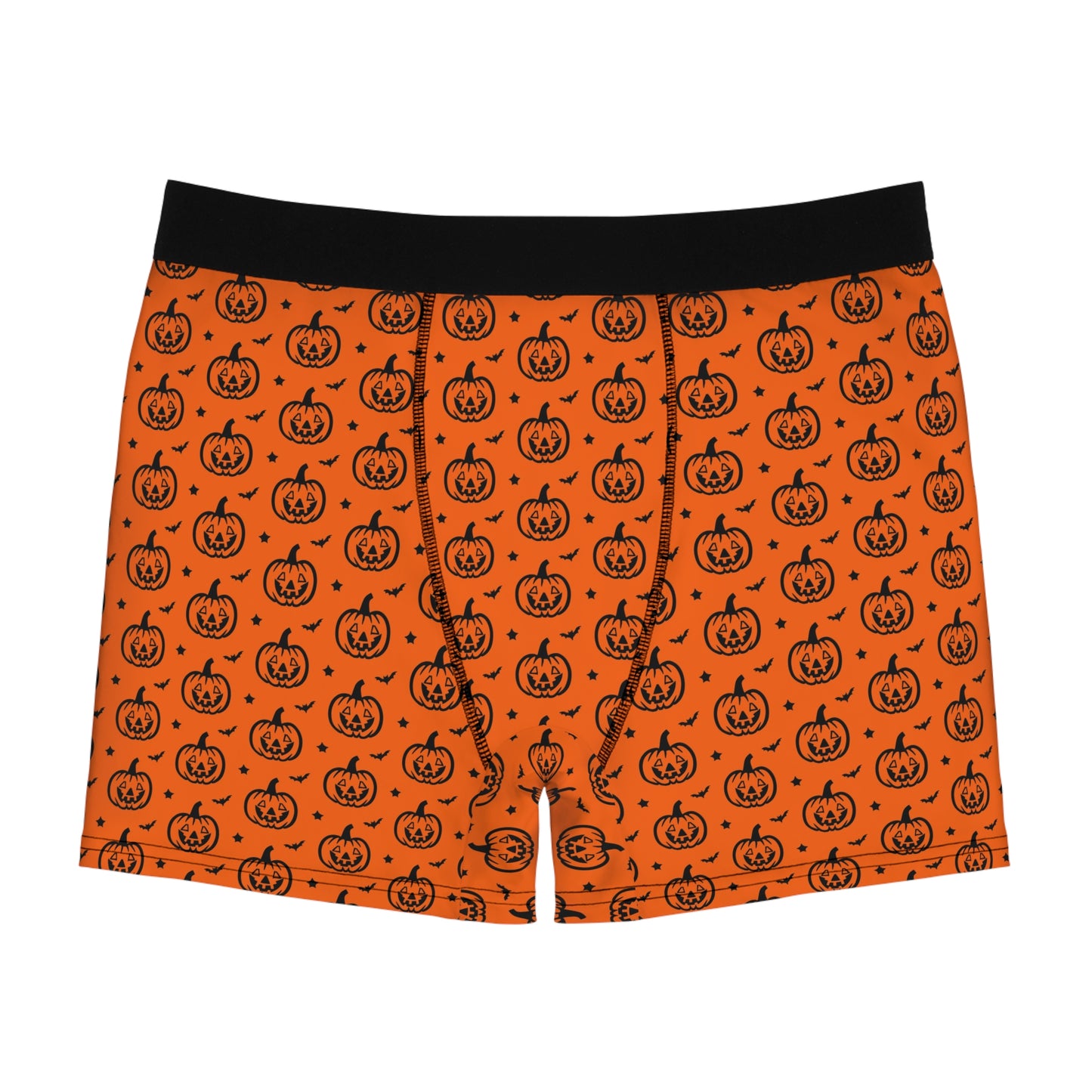 Men's Halloween Pumpkin Boxer Briefs, Fun Men's Underwear, Holiday Loungewear, Spooky Costume Accessory, Gift for Him
