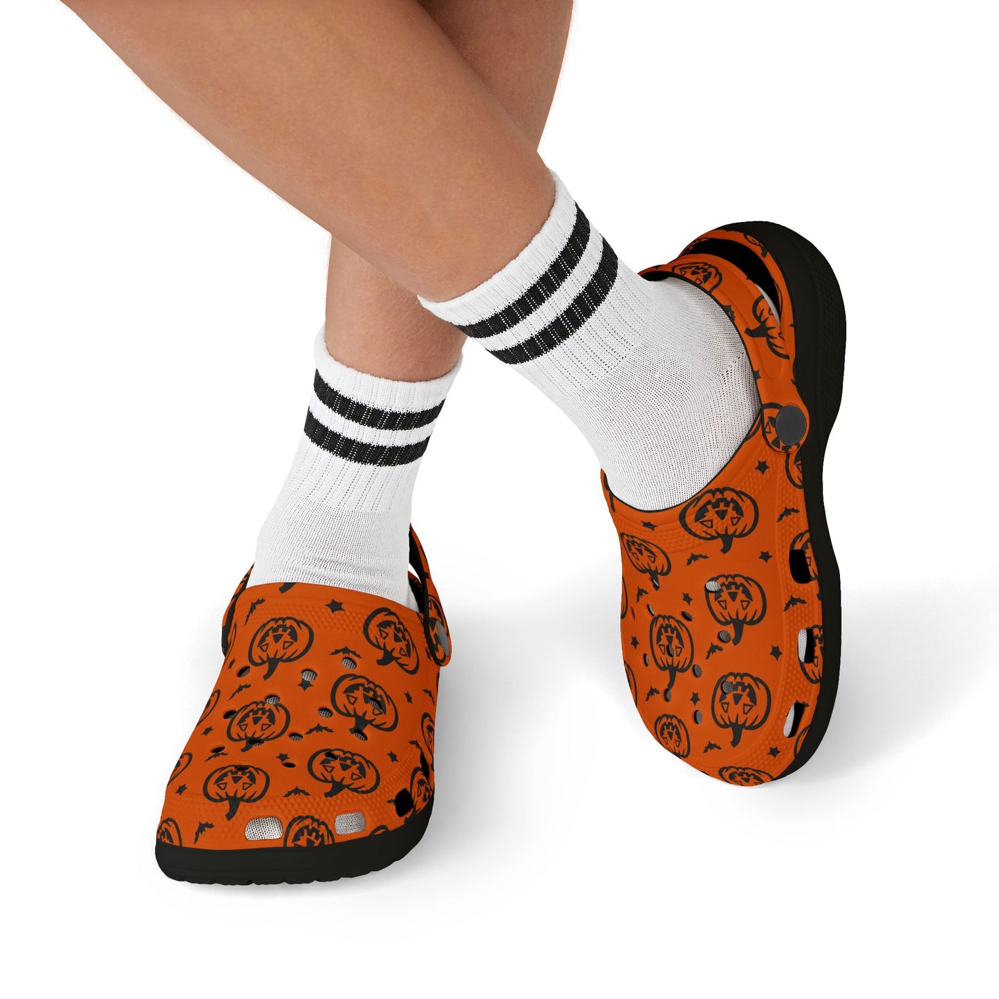 Halloween Pumpkin Kid's Clogs, Fun Foam Shoes, Playful Halloween Footwear, Toddler Halloween Accessories, Kids Holiday Shoes