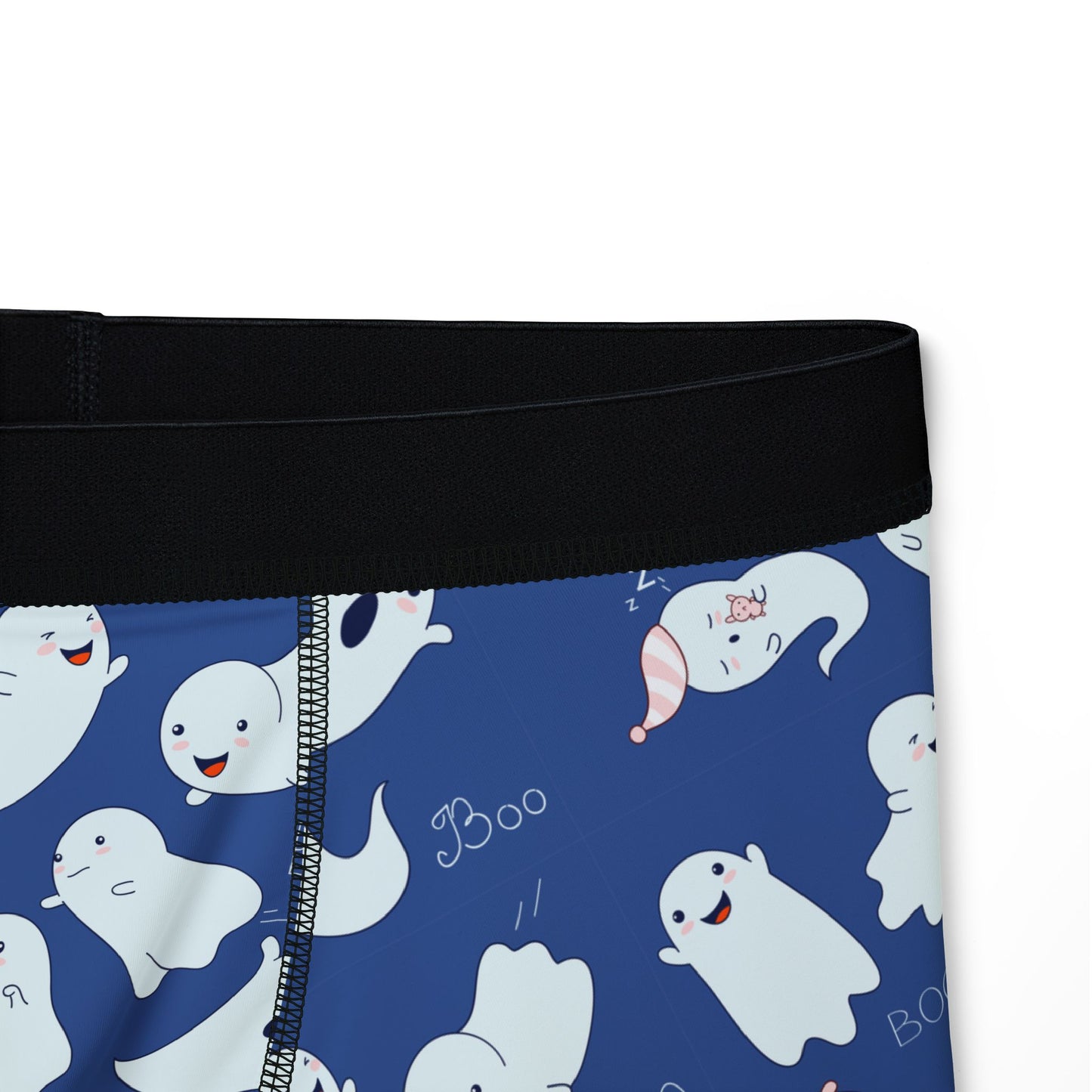 Spooky Ghost Men's Boxers, Halloween Underwear, Fun AOP Shorts, Unique Sleepwear, Gift for Men