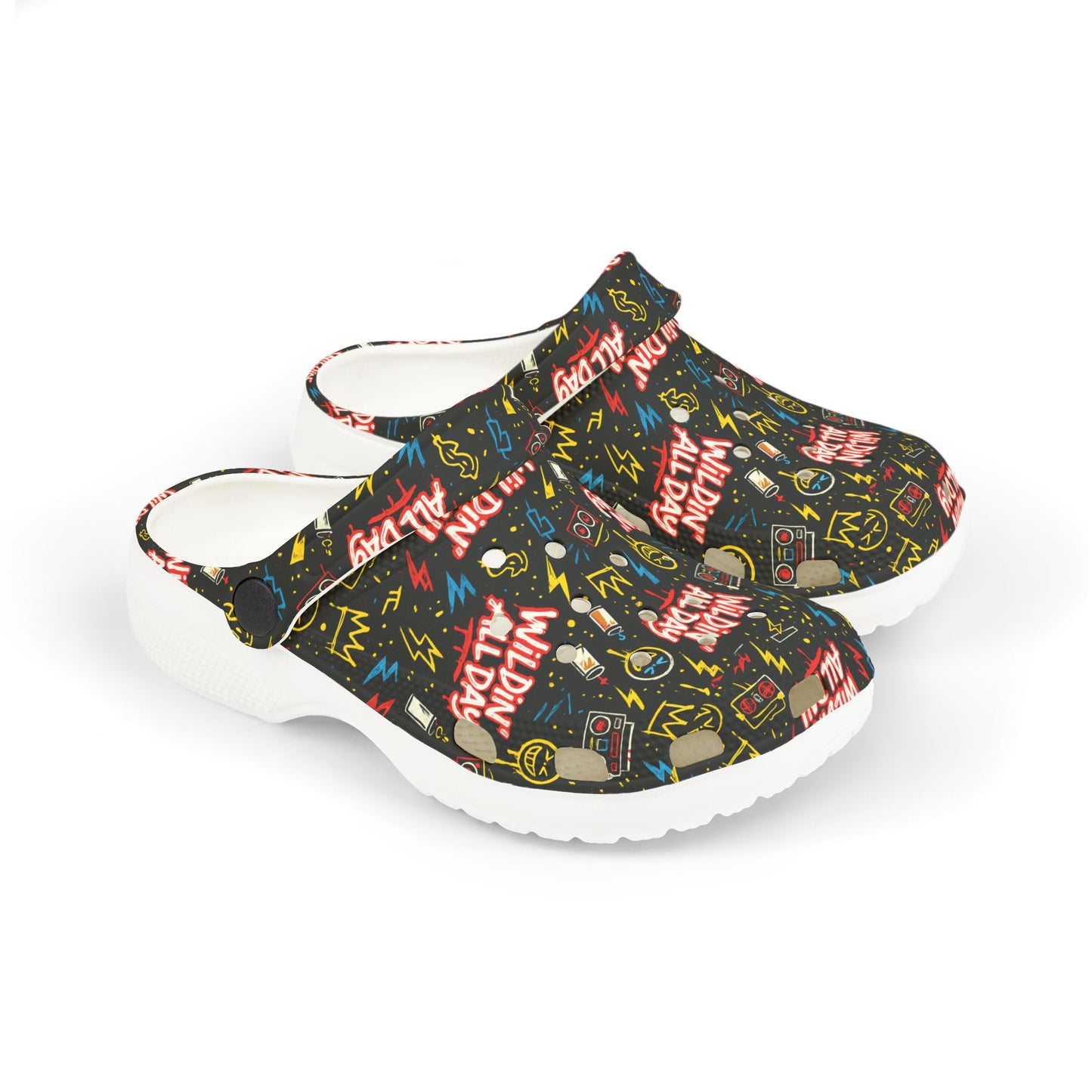 Wildin' All Day Kid's EVA Foam Clogs, Fun Casual Footwear for Kids, Comfortable Summer Shoes, Perfect for Playdates, Outdoor Adventures