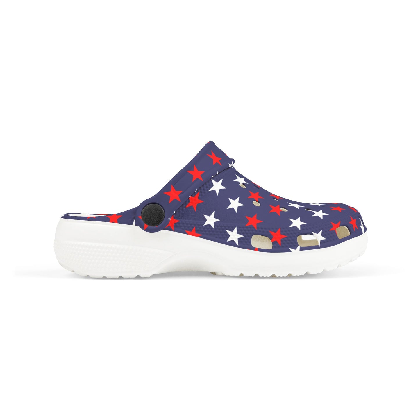 Patriotic Kid's EVA Foam Clogs, Colorful Starry Clogs for Play, Summer Sandals, Holiday Footwear, Kid's Garden Shoes