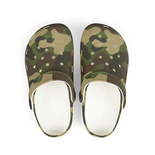 Camouflage Kid's Clogs, Fun Foam Shoes, Outdoor Play Footwear, Summer Sandals, Camo Kids Footwear