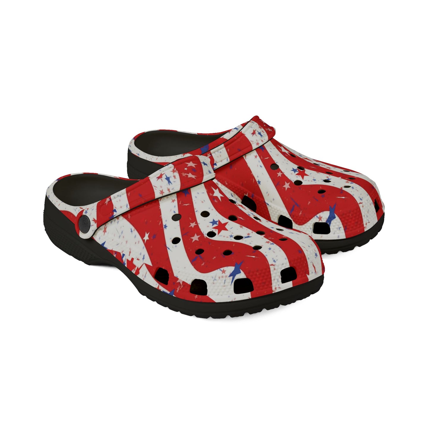 Patriotic EVA Foam Clogs, Comfortable Summer Footwear, Ideal for Independence Day, Casual Wear, Garden, Beach, BBQs