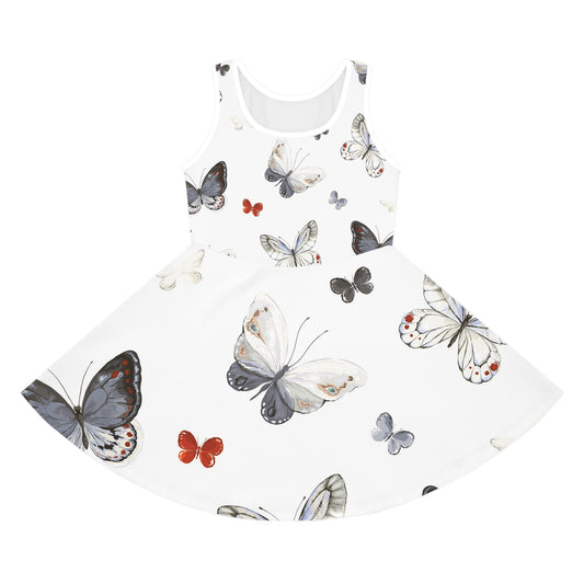 Girls' Butterfly Print Sundress - Perfect for Summer, Party, Beach, and Playtime - Adorable Kids' Fashion