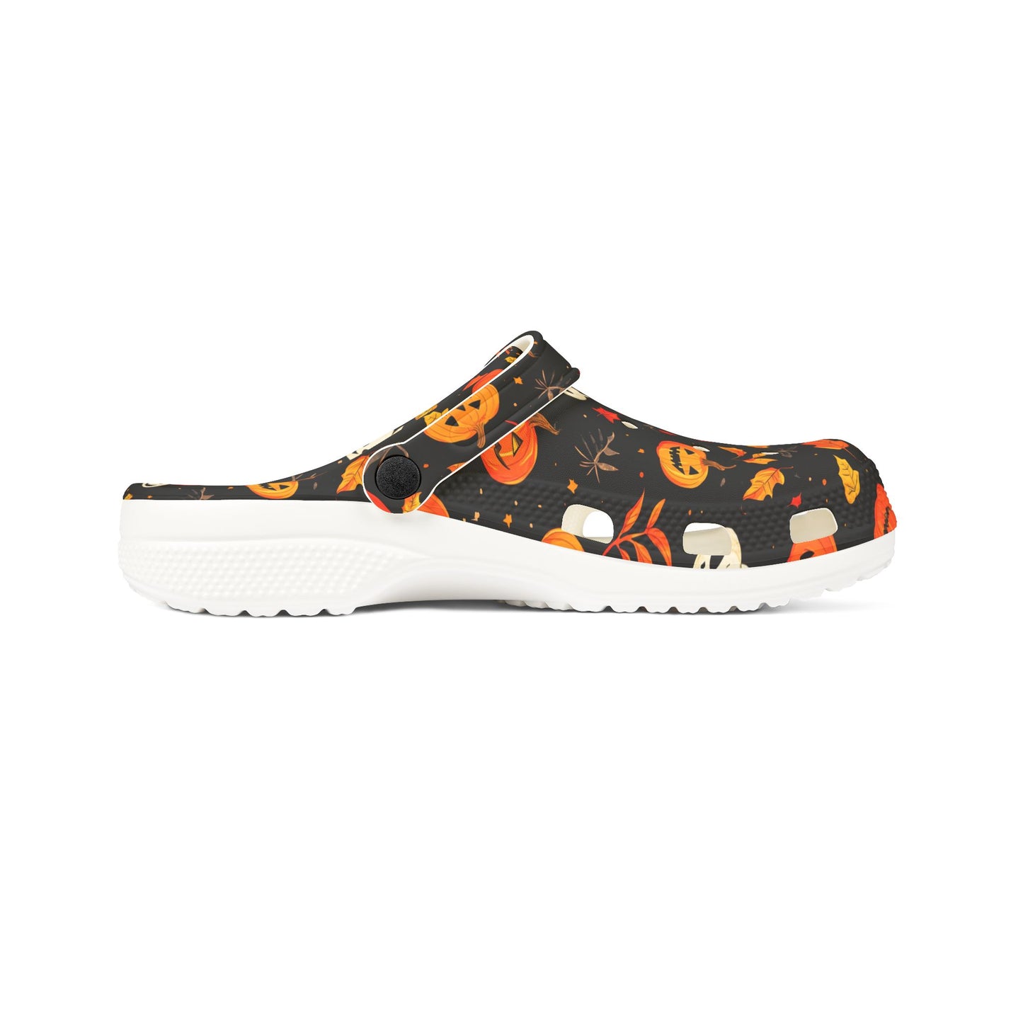 Halloween EVA Foam Rubber Shoes, Fun Clogs, Festive Footwear for Fall, Holiday Shoes, Pumpkin Pattern Slippers