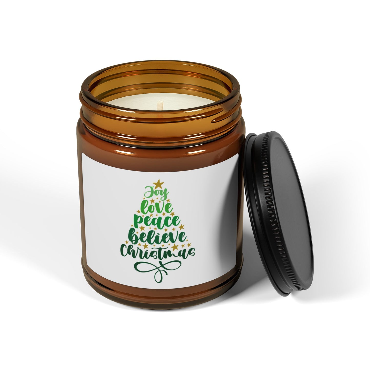 Festive Scented Soy Candle - "Believe in Christmas"
