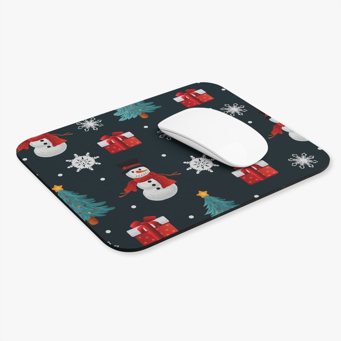 Festive Snowman Mouse Pad, Holiday Desk Accessory, Christmas Gift, Winter Decor, Office Supplies, Seasonal Mousepad