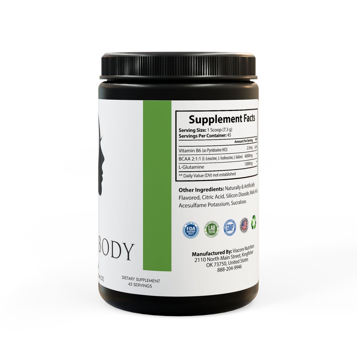BCAA Supplement, Watermelon (325g, 11.46oz, 45 servings)