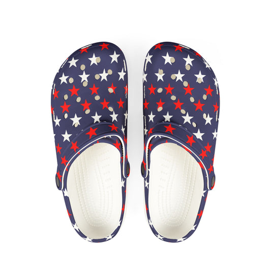 Stars & Stripes EVA Foam Shoes - Comfortable Slippers, Casual Footwear, Gardening Shoes, Pool Shoes, Summer Clogs