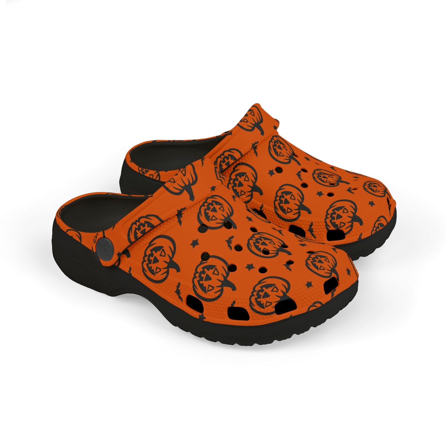 Halloween Pumpkin Kid's Clogs, Fun Foam Shoes, Playful Halloween Footwear, Toddler Halloween Accessories, Kids Holiday Shoes