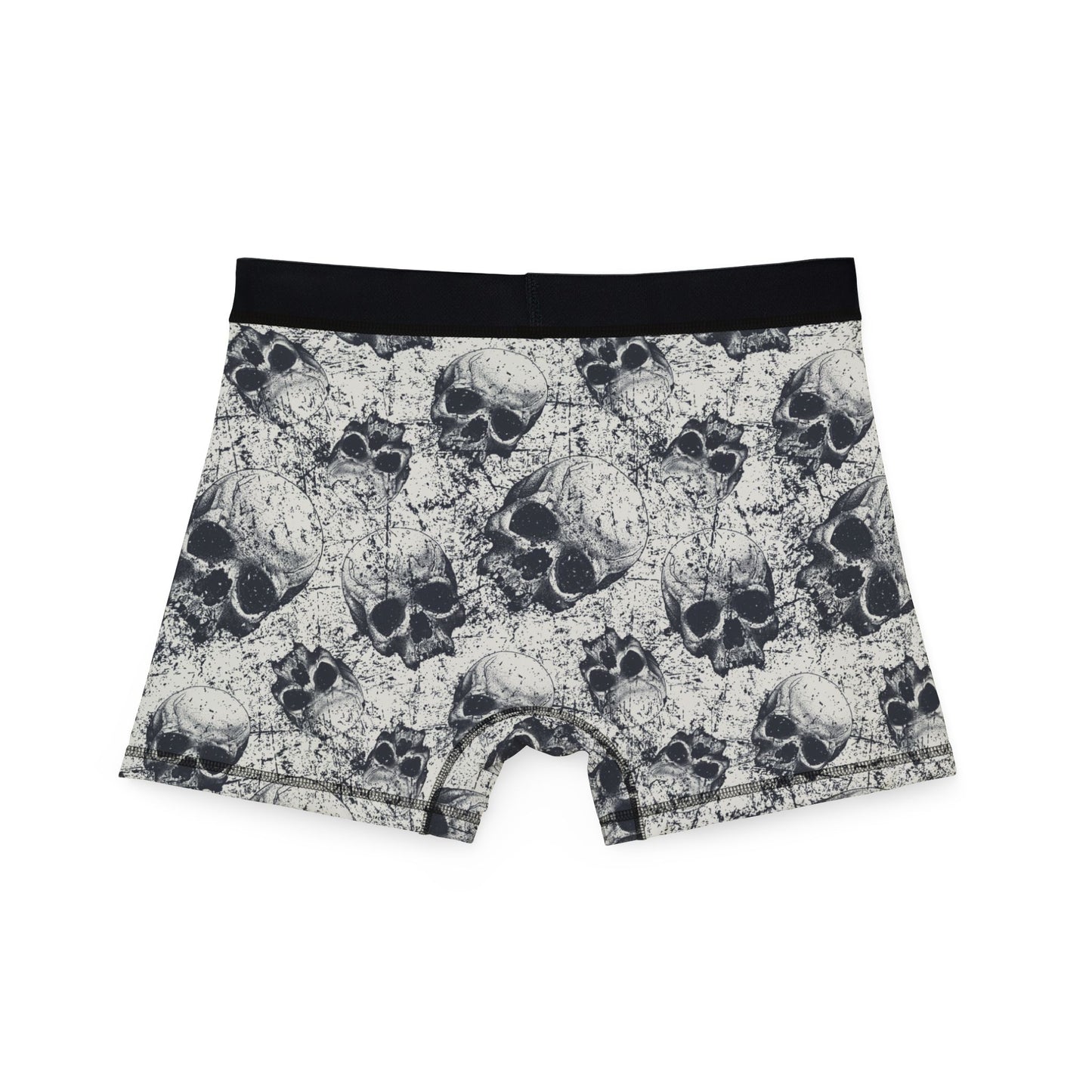 Skull Print Men's Boxers, Gothic Underwear, Unique Men's Loungewear, Halloween Gift, Comfortable Boxer Briefs