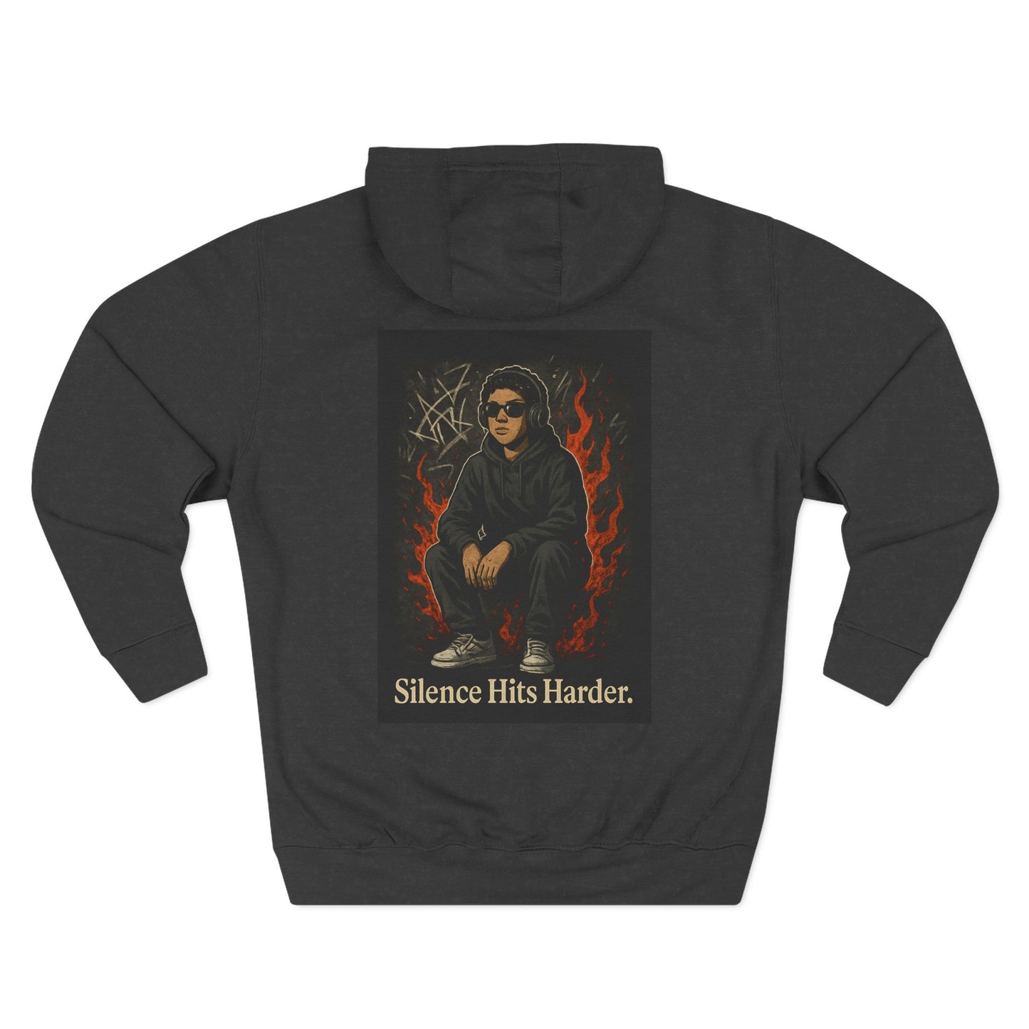 Three-Panel Fleece Hoodie