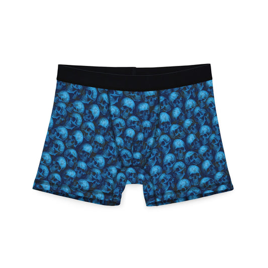 Men's Skull Print Boxers, Cool Gothic Underwear for Men, Unique Men's Sleepwear, Halloween Gift, Comfortable Daily Wear