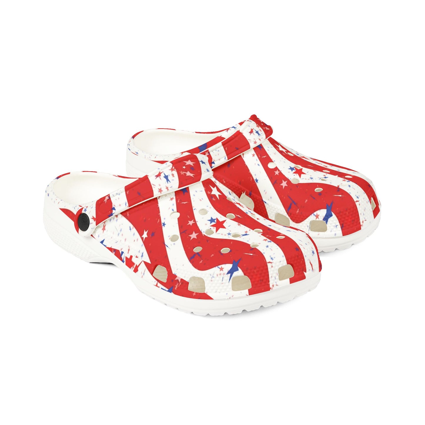 Patriotic EVA Foam Clogs, Comfortable Summer Footwear, Ideal for Independence Day, Casual Wear, Garden, Beach, BBQs