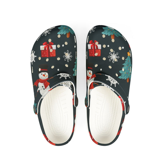 Festive EVA Foam Rubber Shoes, Holiday Clogs, Christmas Footwear, Indoor Garden Shoes, Fun Slip-Ons, Gift for Family