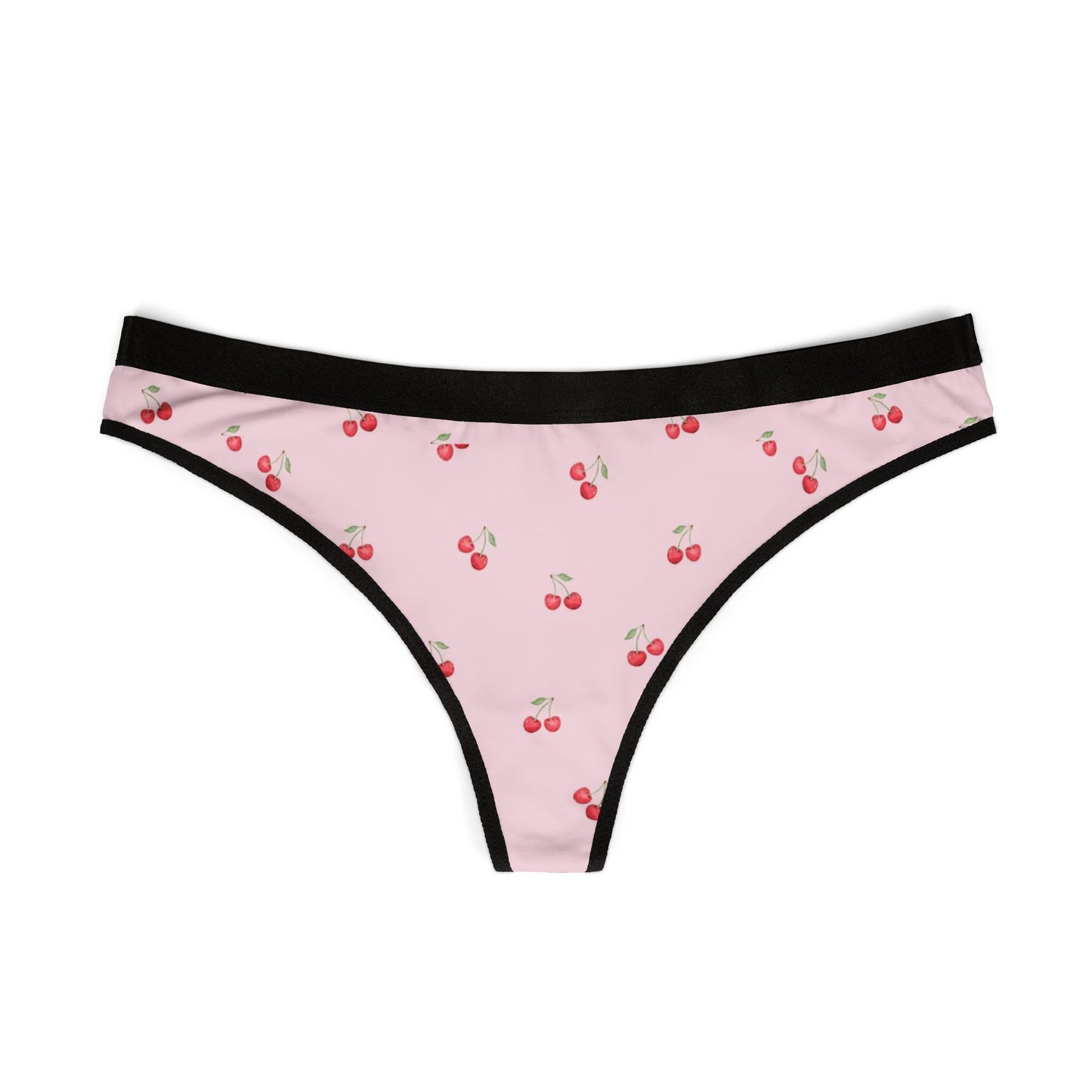 Cherry Blossom Women's Thongs, Cute Underwear, AOP Panties, Sweet Lingerie, Valentine's Day Gift, Everyday Comfort