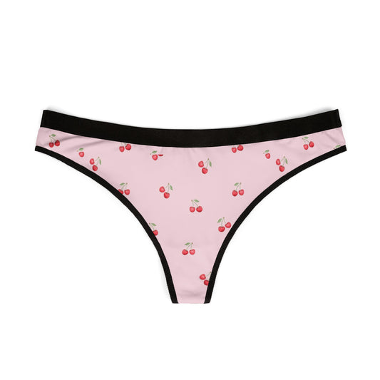 Cherry Blossom Women's Thongs, Cute Underwear, AOP Panties, Sweet Lingerie, Valentine's Day Gift, Everyday Comfort