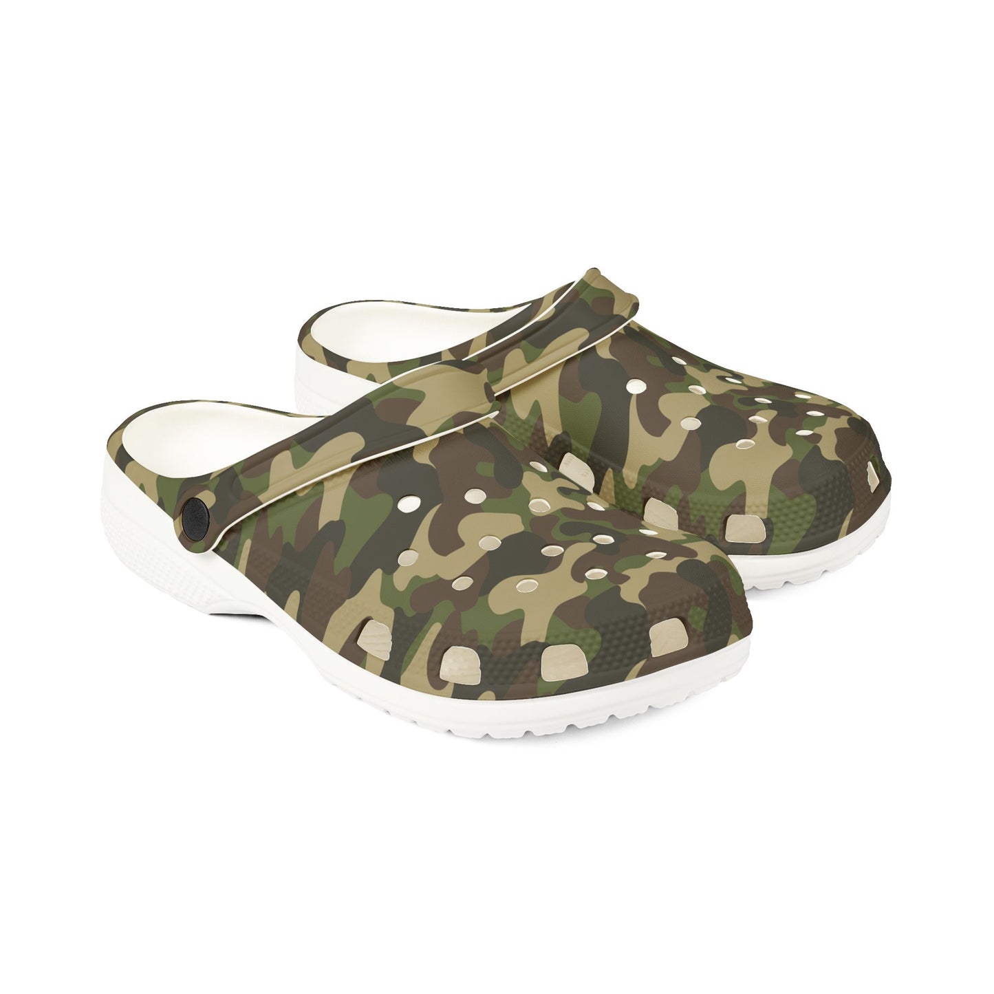 Camo EVA Foam Slip-On Shoes, Lightweight Clogs for Garden, Casual Wear, Summer Outings, Comfortable Footwear
