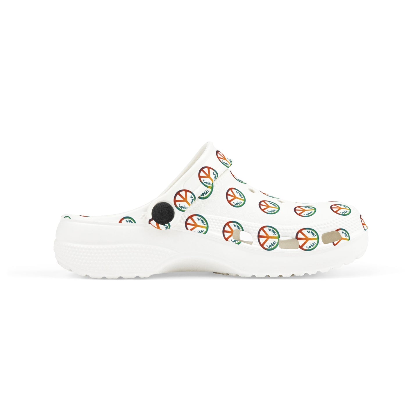 Kid's Peace Print EVA Foam Clogs, Fun Summer Footwear, Kids' Garden Shoes, Playtime Slip-Ons, Ideal for Beach and Pool