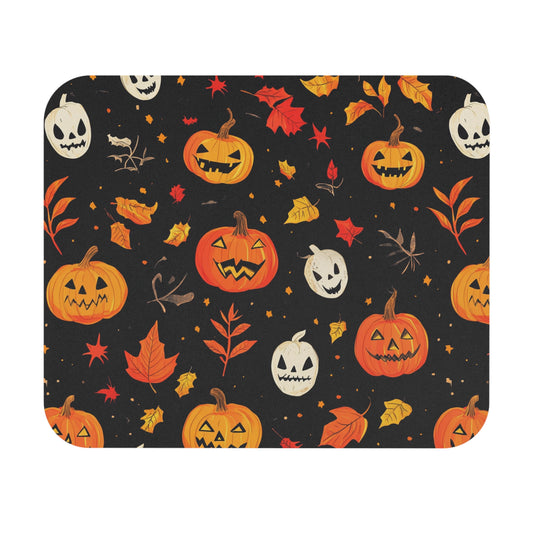 Halloween Pumpkin Mouse Pad, Cute Desk Accessories, Office Decor, Gift for Gamers, Fall Season Office Supplies