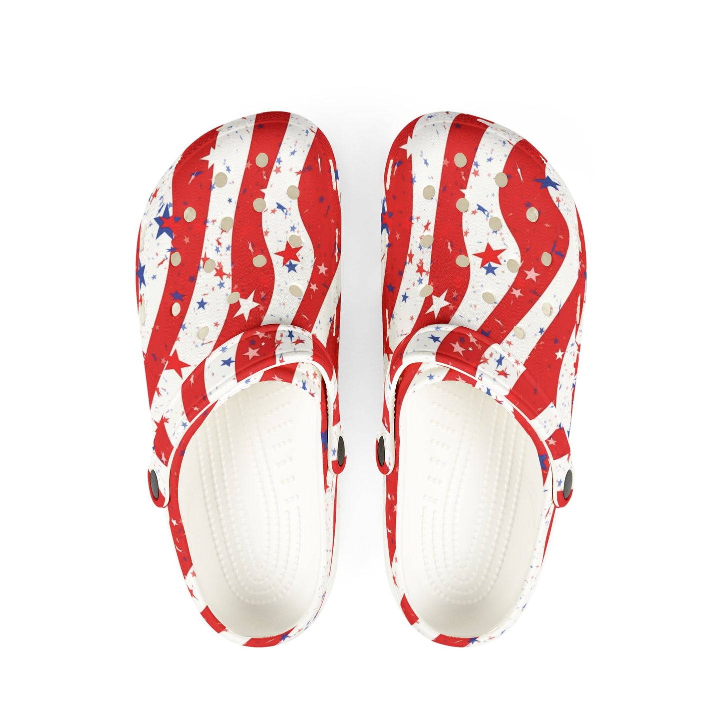 Patriotic EVA Foam Clogs, Comfortable Summer Footwear, Ideal for Independence Day, Casual Wear, Garden, Beach, BBQs