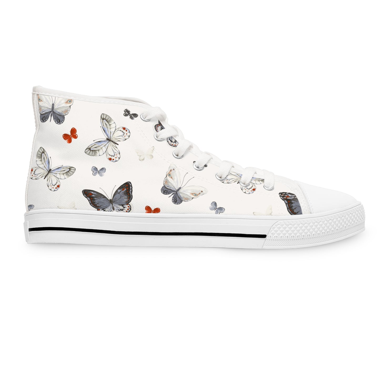 Butterfly Print Women's High Top Sneakers - Trendy and Stylish Footwear, Fashion Sneakers, Comfortable High Tops, Unique Shoe Design, [...]