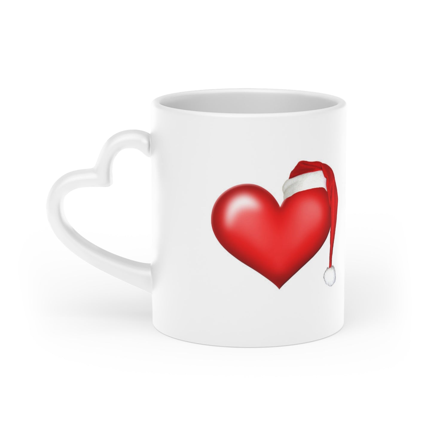 Festive Heart-Shaped Mug for Christmas Cheer