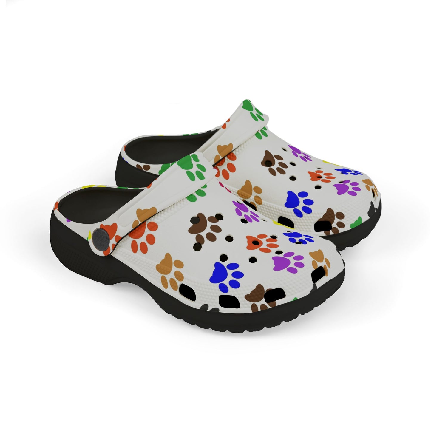 Kid's Colorful Paw Print Clogs | Fun Summer Footwear | Pet Lovers Gift | Playtime Shoes | Kids Sandals | Outdoor Adventure