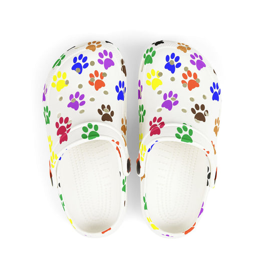 Kid's Colorful Paw Print Clogs | Fun Summer Footwear | Pet Lovers Gift | Playtime Shoes | Kids Sandals | Outdoor Adventure