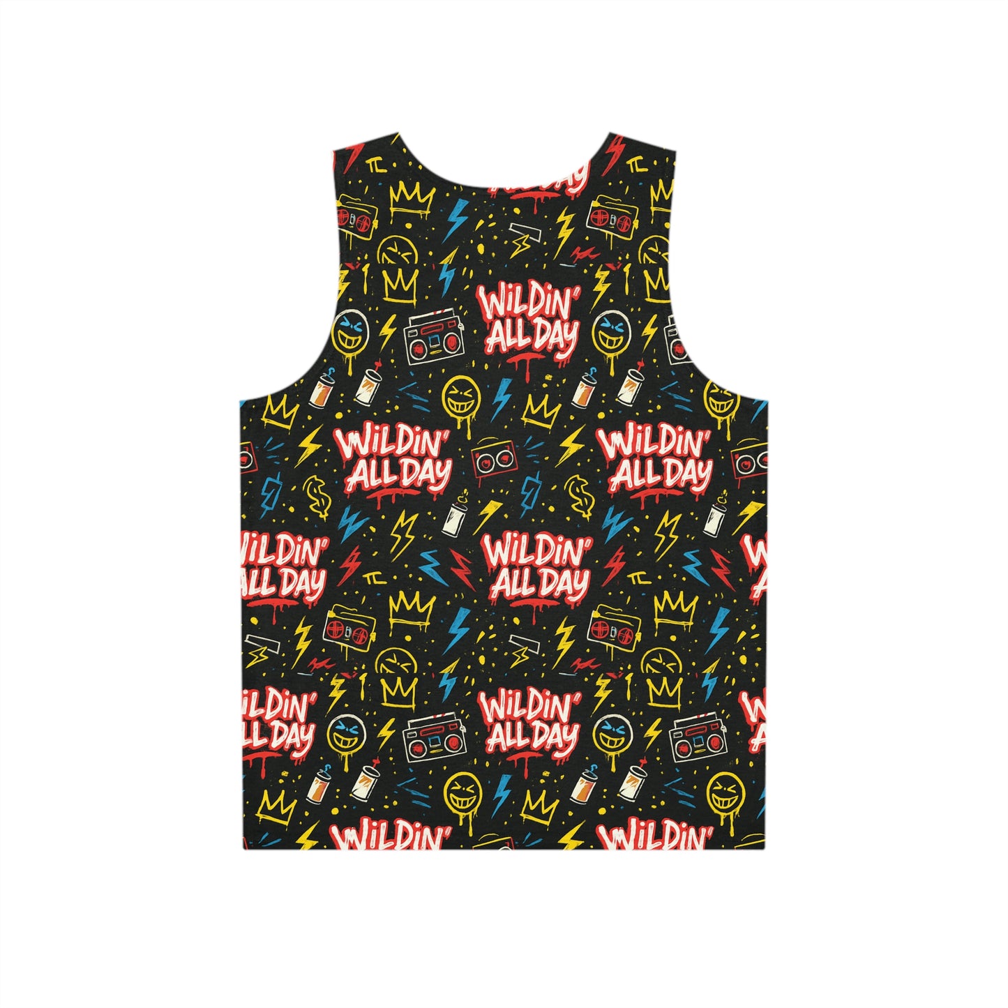 Wildin' All Day Men's Tank - Fun Graphic Summer Top, Festival Wear, Casual Outfit, Music Event Apparel, Street Style