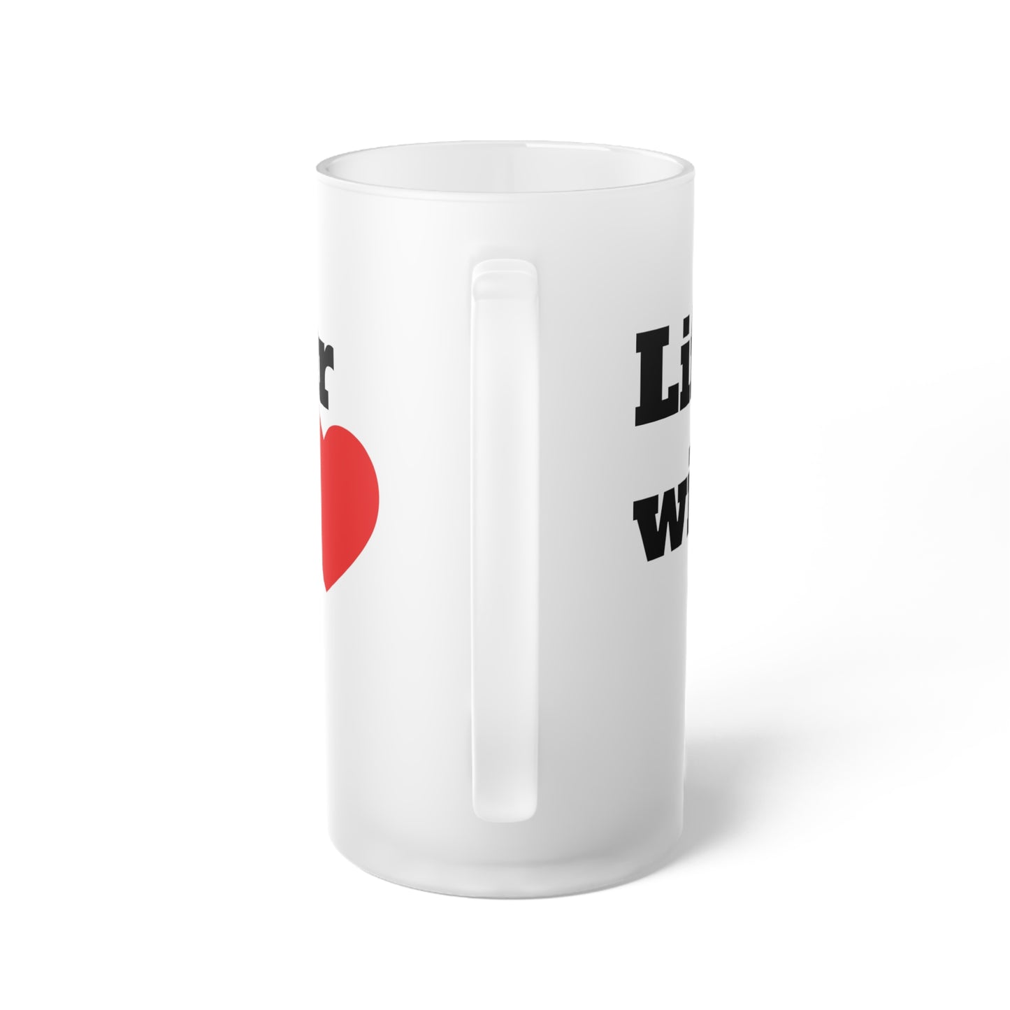 Frosted Glass Beer Mug - Perfect Gift for Beer Lovers, Funny Drinkware, Party Accessory, Unique Home Bar Decor, Father's Day Gift