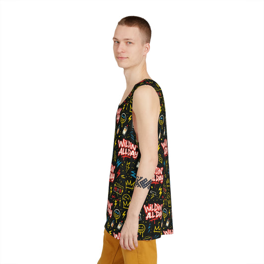 Wildin' All Day Men's Tank - Fun Graphic Summer Top, Festival Wear, Casual Outfit, Music Event Apparel, Street Style