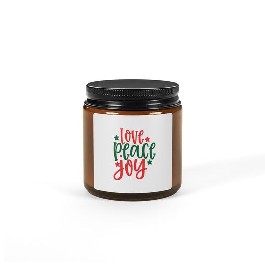 Holiday Scented Soy Candle - Love Peace Joy