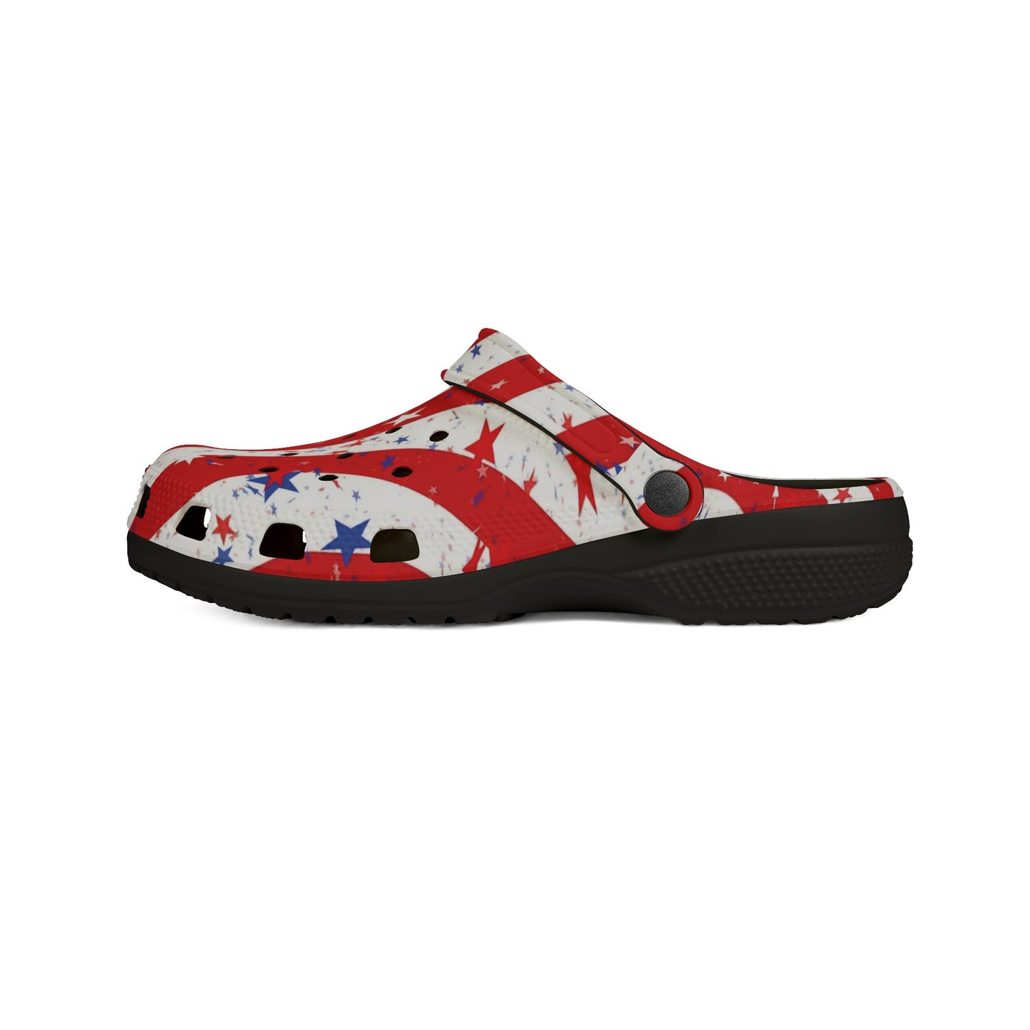 Patriotic EVA Foam Clogs, Comfortable Summer Footwear, Ideal for Independence Day, Casual Wear, Garden, Beach, BBQs
