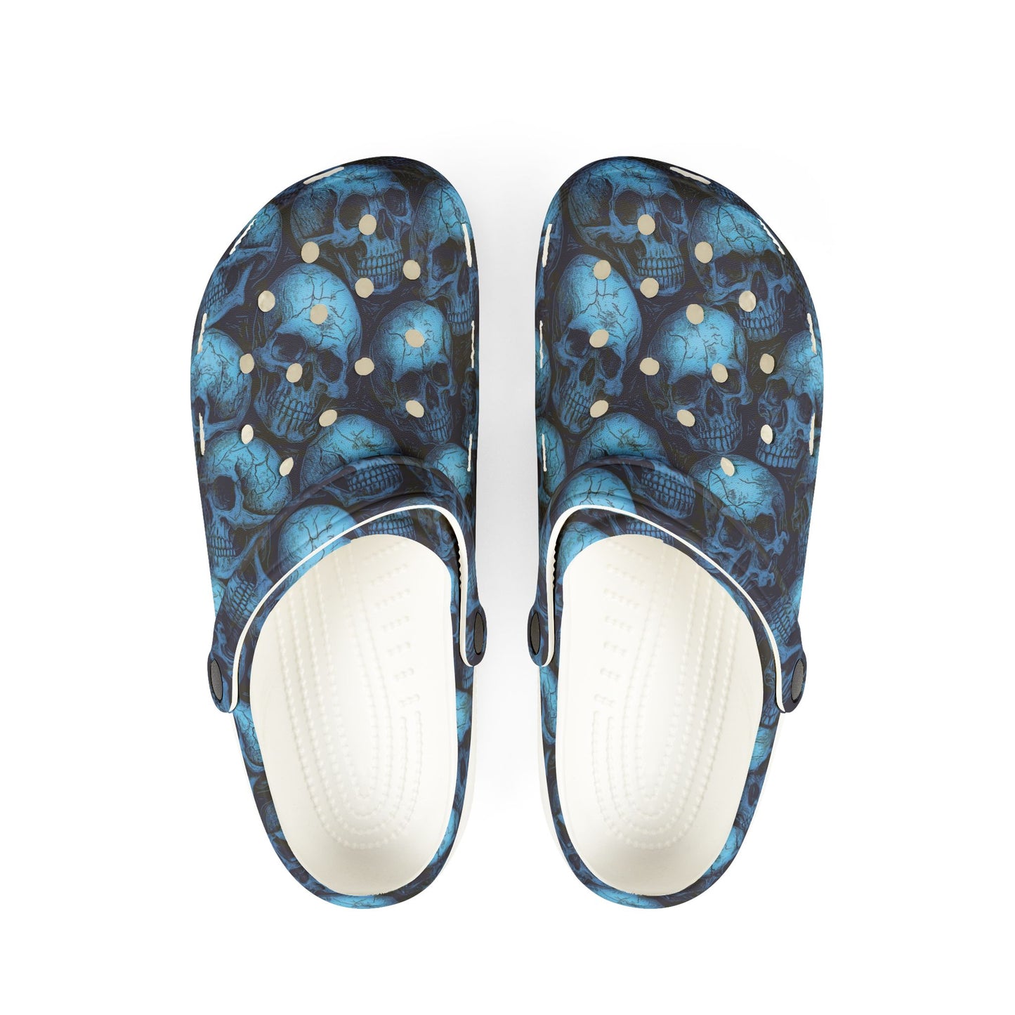 Stylish EVA Foam Clogs - Casual Comfort, Fun Outdoor Footwear, Unique Skulls Design, Perfect for Summer, Garden, Parties, Festivals