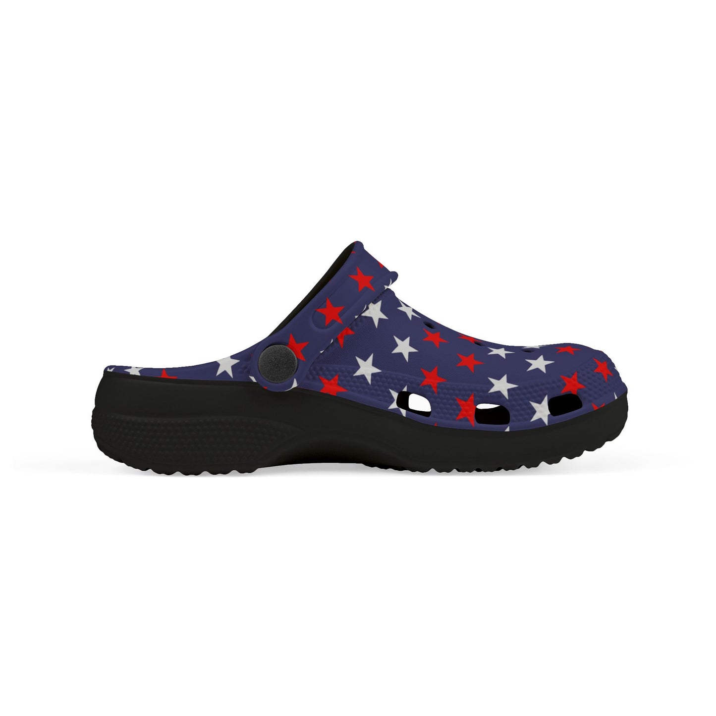 Patriotic Kid's EVA Foam Clogs, Colorful Starry Clogs for Play, Summer Sandals, Holiday Footwear, Kid's Garden Shoes