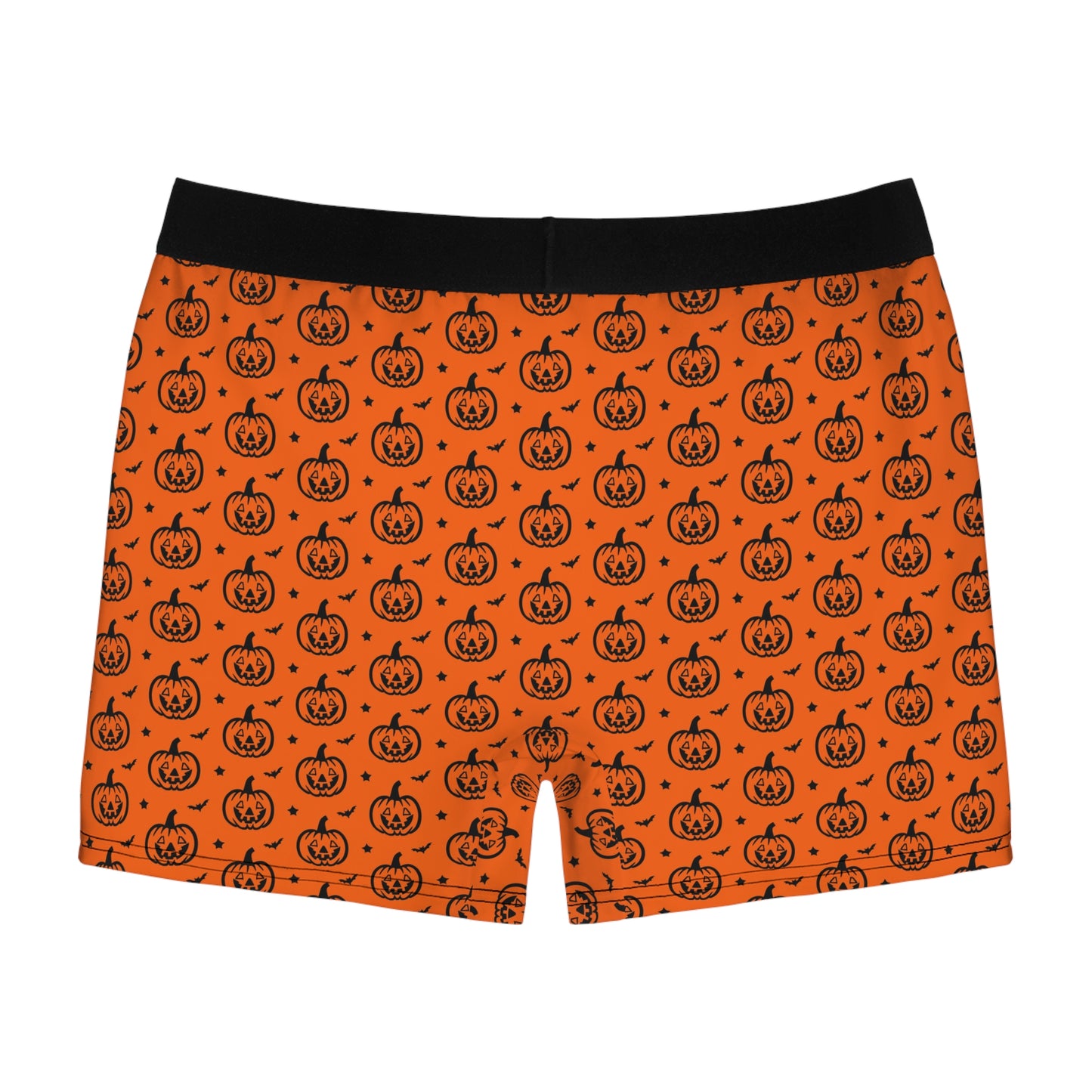 Men's Halloween Pumpkin Boxer Briefs, Fun Men's Underwear, Holiday Loungewear, Spooky Costume Accessory, Gift for Him
